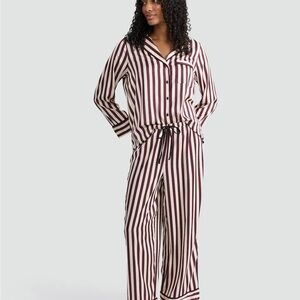 The Nap Co | Striped stretch-satin pyjama set (S)